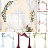 1-Panel Wedding Arch Draping Fabric Curtain - Colorful, Sheer, 26" x 197" Backdrop Curtain for Wedding Ceremony, Party, Ceiling Decor, and Home Decor