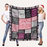 1pc Soft & Cozy Flannel Blanket - Ultimate Gift for Sisters, Perfect Sofa Throw Blanket for Office, Home, Couch, Bed - Super Plush, Warm, Lightweight, and Versatile