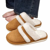 autumn And Winter Fur Slippers Fuzzy Shoes Home Furry Flat Sandals Female Soft Fluffy Flip Flop F7mq#