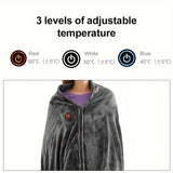 Electric Heating Blanket (59.06x31.5x0.59inch) USB Charging And Heating Blanket, Flannel Single Person Warm Shawl, Three Speed Temperature Control Adjustment, Suitable For Office Lunch Break, Outdoor Travel, Car Travel, And Warmth Preservation