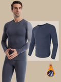 Men's Thermal Activewear Top - Long Sleeve, Crew Neck, Stretch Fit for Winter Sports, Running & Fitness - Machine Washable