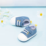 Willsy Soft Sole Canvas Baby Shoes - Casual & Comfy First Walker Sneakers for Boys & Girls, Striped/Solid Colors, All-Season