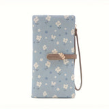 Long Style Wallet, Floral Print, Casual Zippered Folding Coin Purse, Multiple Card Slots, Clutch Handbag