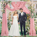 1-Panel Wedding Arch Draping Fabric Curtain - Colorful, Sheer, 26" x 197" Backdrop Curtain for Wedding Ceremony, Party, Ceiling Decor, and Home Decor
