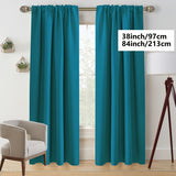 1 Panel Solid Color Heat Insulation Curtain, Rod Pocket Window Treatment For Bedroom Office Kitchen Living Room Study Home Decoration