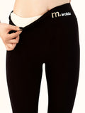 1pc Women's High-Waisted Thermal Fleece-Lined Leggings - Ultra Stretch Slim Fit Knitted Tights - Embroidered Fashion Bottoms