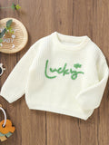 Adorable HOHOHO Embroidered Cable Knit Sweater - Soft, Cozy, and Warm Long Sleeve Top for Toddler and Infant Girls - Perfect for Fall and Winter Season, Casual Daily Wear, and Holiday Gift