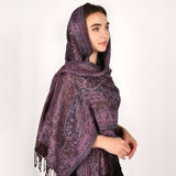 Elegant Reversible Paisley Shawl - Soft, Warm & Breathable with Tassels - Ideal for Traditional Attire & Everyday Elegance