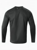 Stretchy Thermal Long Sleeve Top - Men's Trendy Base Layer Shirt for Outdoor Indoor Activities - Warm, Breathable, Moisture-Wicking, Quick-Drying, Soft, and Comfortable Underwear Tops for Casual Wear