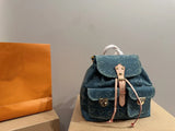 24SS Women's Luxury Handbag Designer Denim Backpack Women's Handbag Shoulder Bag Book Purse Upscale Outdoor Backpack Not Afraid To Scratch 20cm