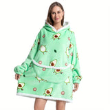 1pc Hoodie Wearable Blanket For Women Men Oversized Blanket Sweatshirt Soft Warm Comfortable Wearable Blanket Hoodie For Adults With Big Pocket For Sofa Couch Bed