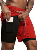 Men's Quick-Dry Athletic Shorts - Breathable, Moisture-Wicking Polyester for Running, Training & Outdoor Activities - Summer Casual Wear