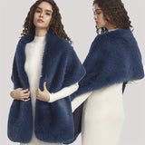 Luxurious Faux Fur Shawl - Luxurious Widening Design, Exquisitely Elegant Style, Rich Solid Color, Exceptionally Warm and Cozy, Thick and Plush Texture - Versatile Scarf for Formal Banquet and Wedding Occasions, Ideal for Outdoor Party and Social Events,