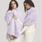 Luxurious Faux Fur Shawl - Luxurious Widening Design, Exquisitely Elegant Style, Rich Solid Color, Exceptionally Warm and Cozy, Thick and Plush Texture - Versatile Scarf for Formal Banquet and Wedding Occasions, Ideal for Outdoor Party and Social Events,