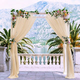 1-Panel Wedding Arch Draping Fabric Curtain - Colorful, Sheer, 26" x 197" Backdrop Curtain for Wedding Ceremony, Party, Ceiling Decor, and Home Decor