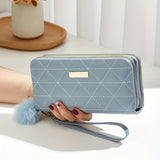 Fashion Women's Purse , Elegant Long Wallet With Double Zipper, Large Capacity Clutch Coin Bag