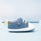 Willsy Soft Sole Canvas Baby Shoes - Casual & Comfy First Walker Sneakers for Boys & Girls, Striped/Solid Colors, All-Season