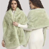 Luxurious Faux Fur Shawl - Luxurious Widening Design, Exquisitely Elegant Style, Rich Solid Color, Exceptionally Warm and Cozy, Thick and Plush Texture - Versatile Scarf for Formal Banquet and Wedding Occasions, Ideal for Outdoor Party and Social Events,