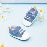 Willsy Soft Sole Canvas Baby Shoes - Casual & Comfy First Walker Sneakers for Boys & Girls, Striped/Solid Colors, All-Season