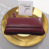 Fashion Long Solid Color PU Leather Wallet, Solid Color Minimalist Women's Mobile Phone Clutch Wallet