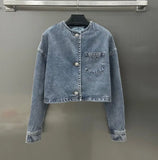 Women new Jackets Denim Coat Designer Womens Button Letters Autumn Style Woman Designer Jackets Jeans S-L