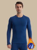 Thermal Performance Shirt - Ultra-Breathable, Moisture-Wicking, Medium Stretch Crew Neck Base Layer for Sports and Casual Wear - Fall/Winter Suitable, Long Sleeve, Polyester 95%, Elastane 5% Solid Color Compression Top