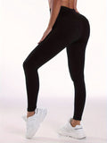 Women's High-Waist Fleece-Lined Yoga Pants with Pockets - Stretchy, Butt-Lifting Activewear for Fall/Winter