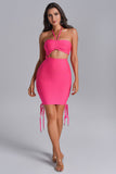 goosudu Antinea Hot Pink Cutout Mini Dress