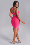 goosudu Antinea Hot Pink Cutout Mini Dress