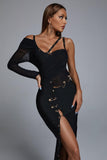 goosudu Arabella One Shoulder Bandage Dress