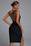 goosudu Barbara One Shoulder Cocktail Dress