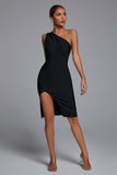 goosudu Barbara One Shoulder Cocktail Dress