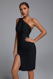 goosudu Barbara One Shoulder Cocktail Dress