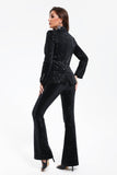 goosudu Buffy Black Sequins Blazers Set