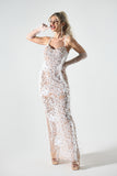 goosudu Wenda Feather Sequin Maxi Dress