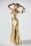 goosudu Xerca Metallic Tube Maxi Dress