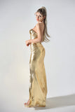 goosudu Xerca Metallic Tube Maxi Dress