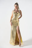 goosudu Xerca Metallic Tube Maxi Dress