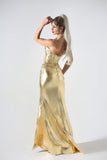 goosudu Xerca Metallic Tube Maxi Dress