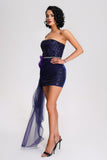 goosudu Kuka Strapless Sequin Mini Dress