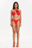 GOOSUDU Eamon Flower Crossed Halter Bikini Set