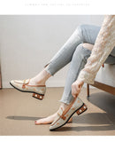 New Women Casual Shoes Pumps Spring Fashion Girl Star Embroidery Pearl Flax Chain High Heel Shoes Slip-on Loafers