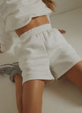 Women Casual Sports Shorts Solid Color Elastic Waist Wide Leg Shorts with Slant Pockets Female Tracksuit Workout Bottoms Shorts