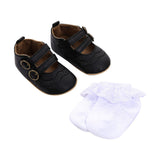 woloong Soft Leather Baby Princess Shoes Newborn Boys Girls Moccasins Shoes Rubber Sole Prewalker Non-slip Hollow Autumn First Walkers