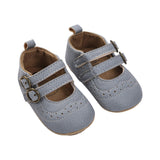 woloong Soft Leather Baby Princess Shoes Newborn Boys Girls Moccasins Shoes Rubber Sole Prewalker Non-slip Hollow Autumn First Walkers