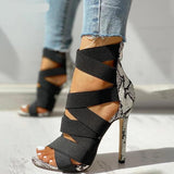 High Heel Sandal for Women Female Shoe Buckle Summer High-heeled Girls Comfort New Fashion Stiletto Strap  Peep Toe Open