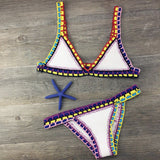 Crochet Swimsuit Bikinis Women's Swimming Suit Sexy Bandage Brazilian Bikini Swimwear Women Bathing Suit Biquini