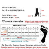 woloong New Women Sock Boots Pointed Toe Elastic High Boots Slip On High Heel Ankle Boots Women Pumps Stiletto Botas