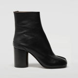 goosudu Luxury Brand Designer Split Toe Ankle Boots New Fashion Chunky Round High Heels Women Boots Winter Tabi Shoes Short Boots