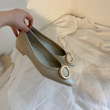 woloong New Spring Flats Ballerina Shoes Fashion Brand Pointed Toe Shallow Slip On Flat Ballet Shoes Female Loafer Zapato